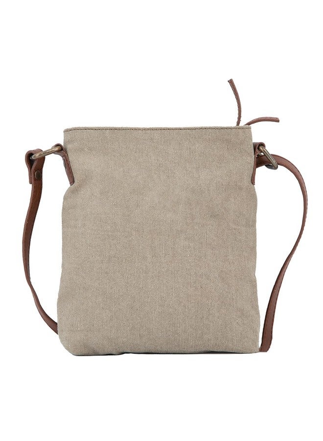 Mona B Canvas Sling Crossbody Bag with Stylish Design for Women - River Stone - Image 2